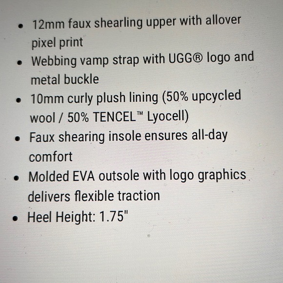 Uggs White Fluffita Pixelate Sandal-size 6 NIB - Picture 12 of 12